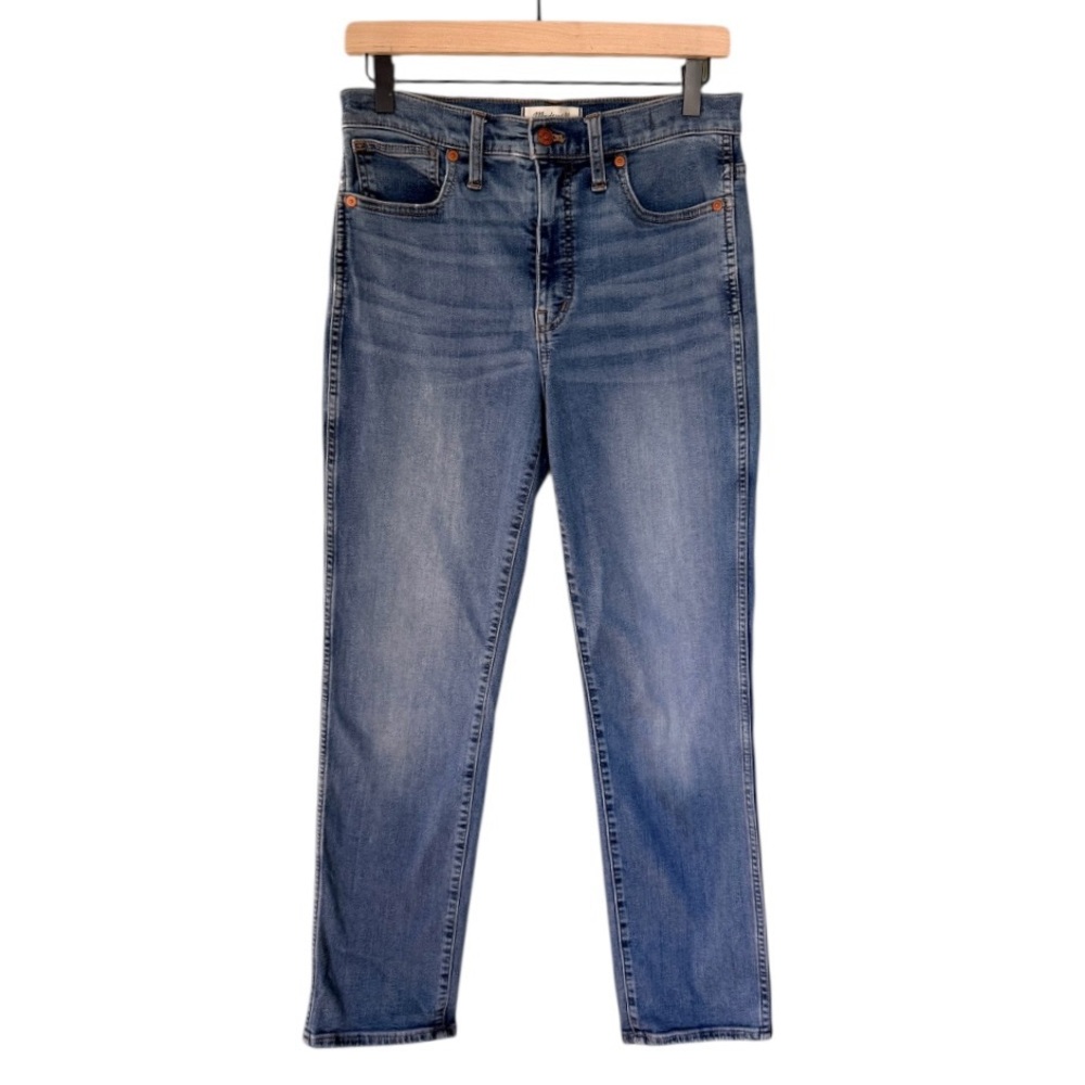 Madewell Stovepipe Mid Rise Jeans Denim Medium‎ Wash Blue Women’s Size 27